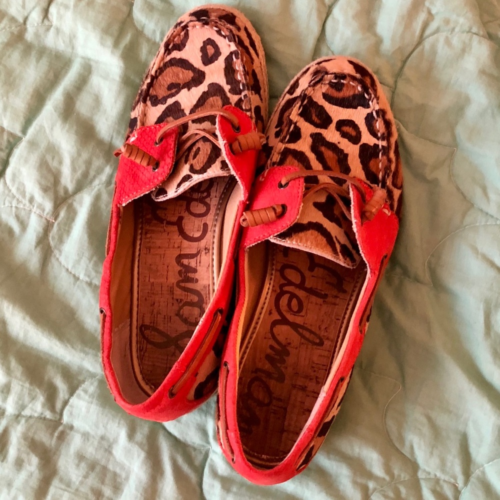 Sam Edelman Leopard Boat Shoes